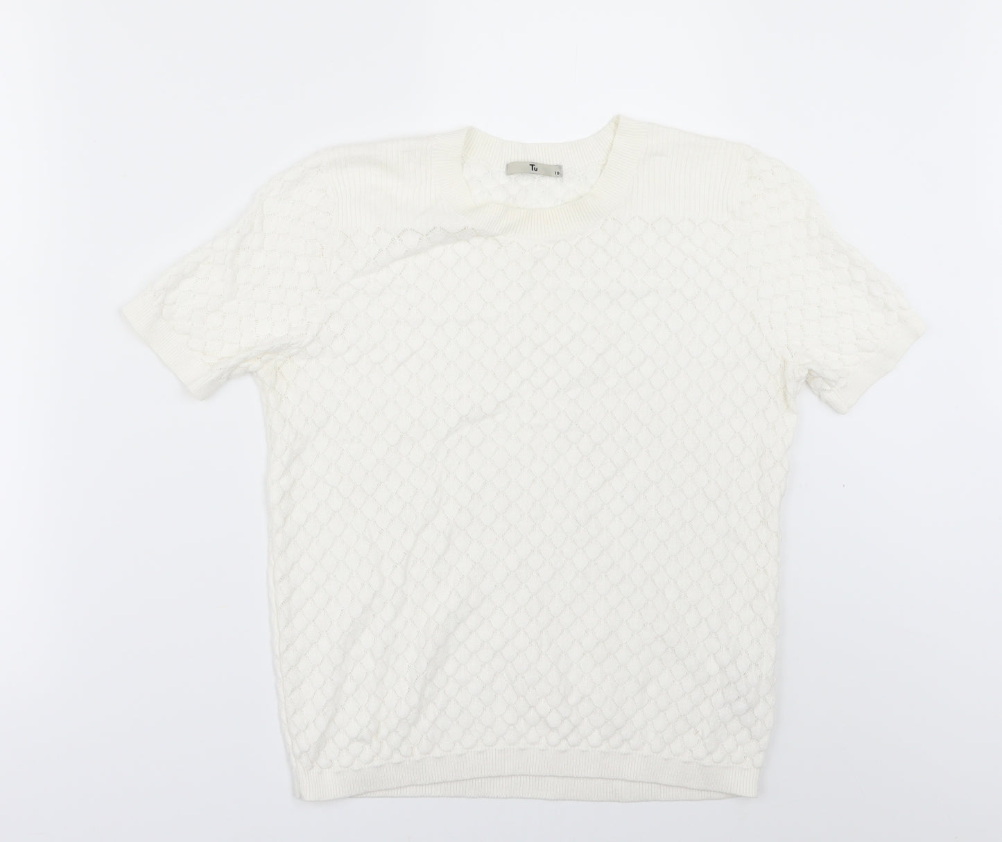 TU Womens White   Pullover Jumper Size 10