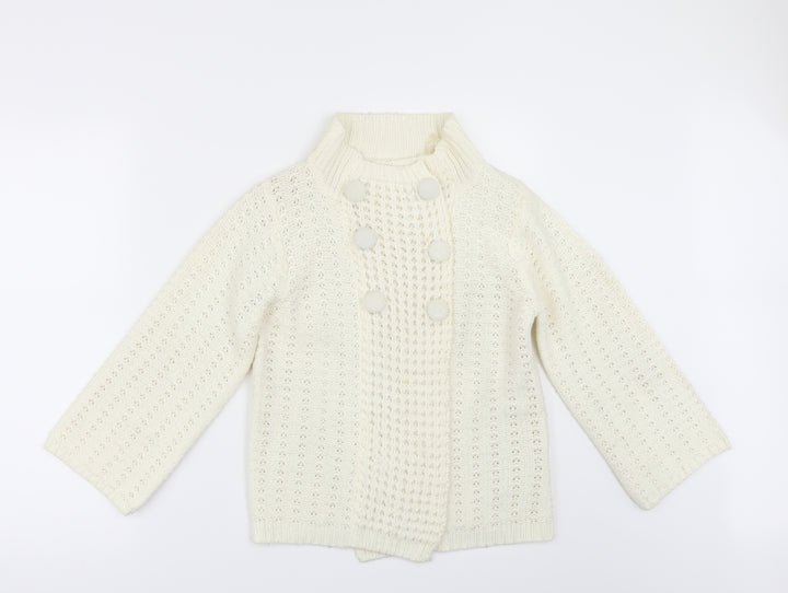 Internacionale Womens Ivory Cardigan Jumper Size 8