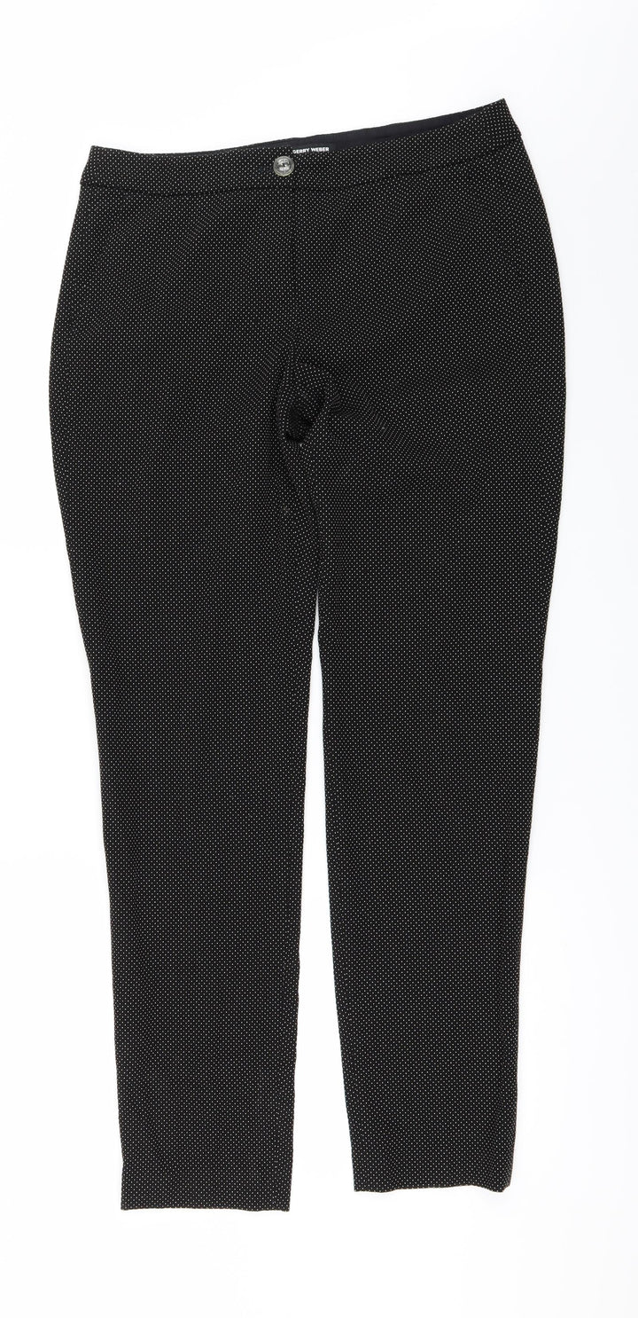 Gerry Weber Womens Black Polka Dot Trousers Size 32 L32 in