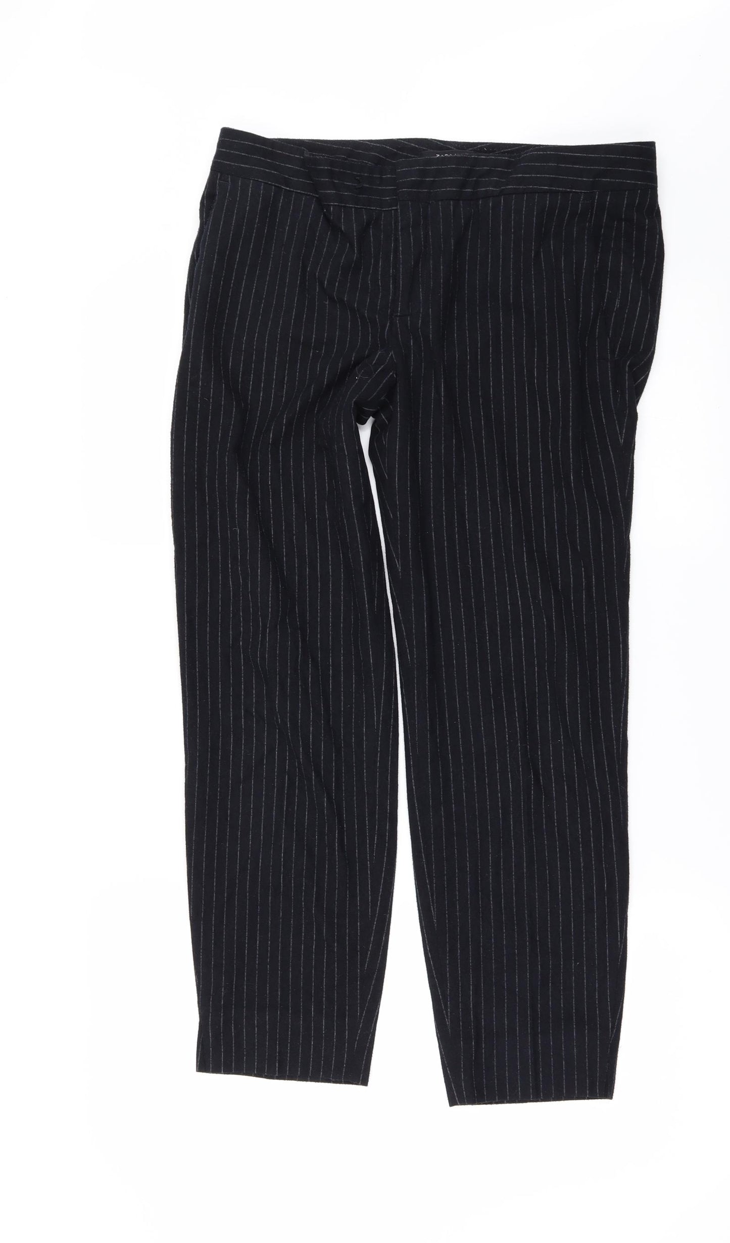 Zara Womens Blue Striped  Trousers  Size M L27 in