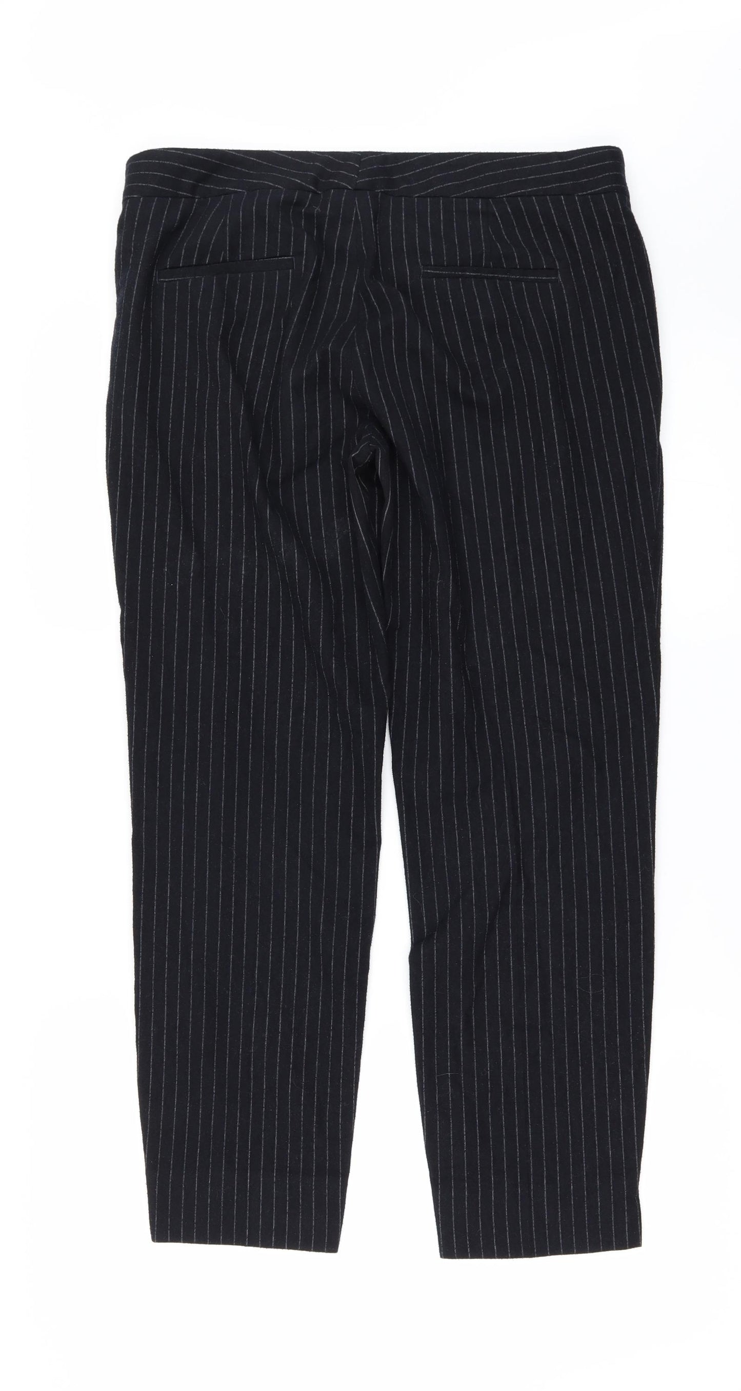 Zara Womens Blue Striped  Trousers  Size M L27 in