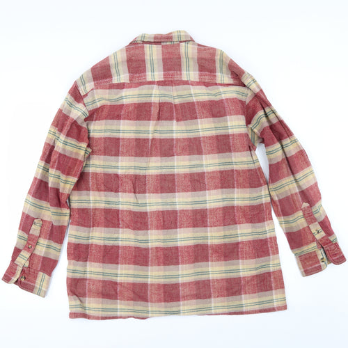 Foster's Mens Red Check   Button-Up Size L