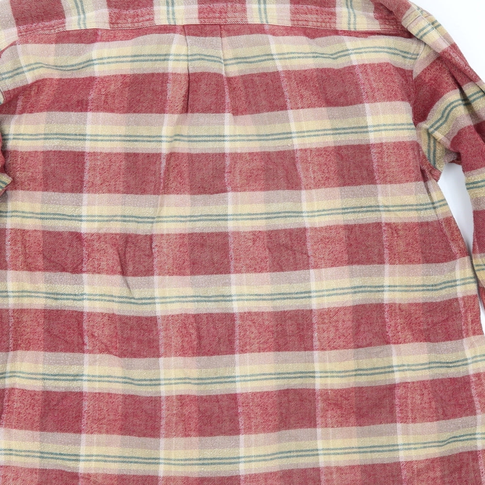 Foster's Mens Red Check   Button-Up Size L