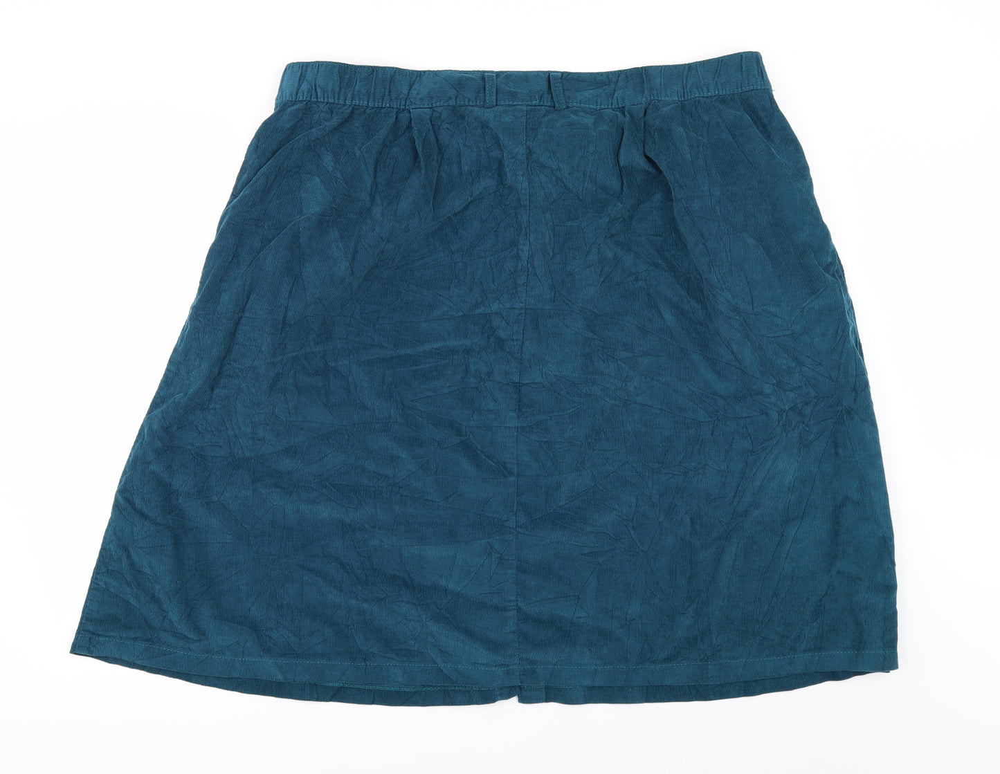 Damart Womens Green  Corduroy A-Line Skirt Size 28