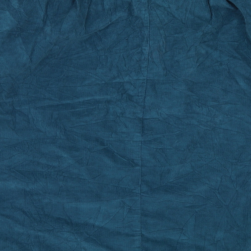 Damart Womens Green  Corduroy A-Line Skirt Size 28