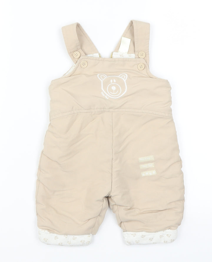 Tiny Ted Baby Beige   Romper One-Piece Size 3-6 Months  - Bear