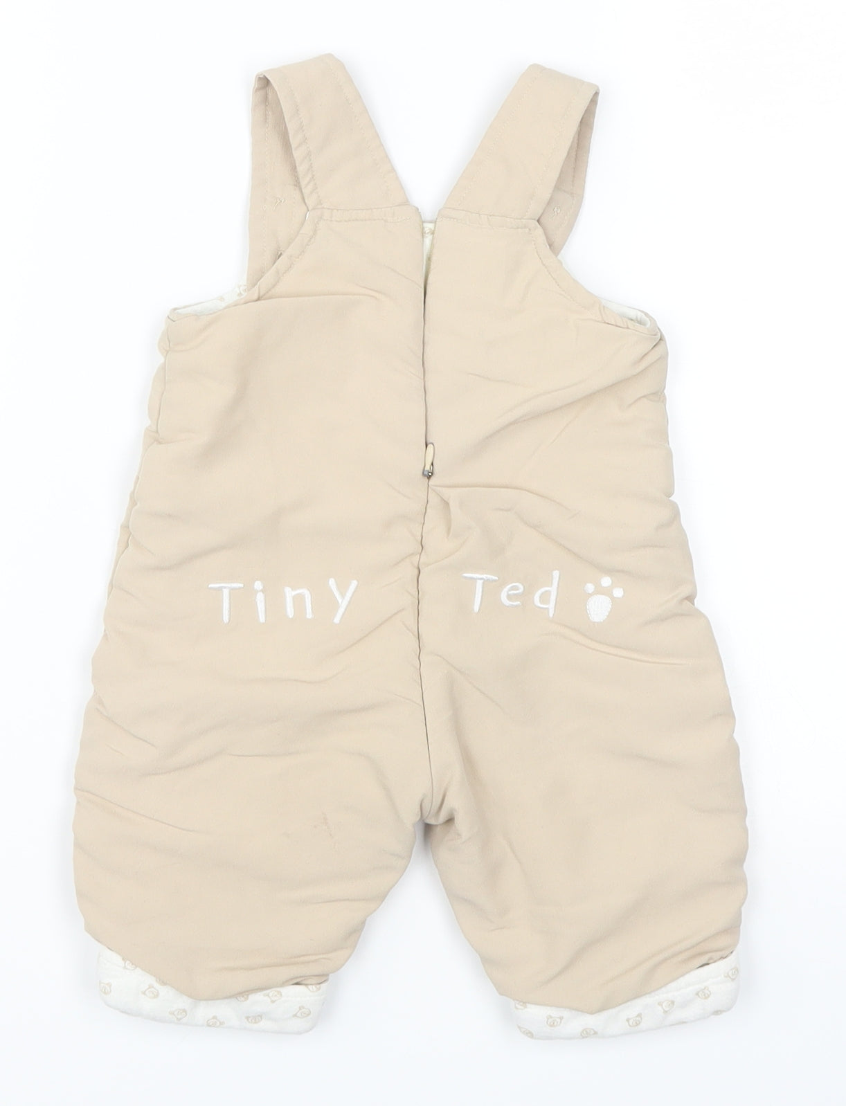 Tiny Ted Baby Beige   Romper One-Piece Size 3-6 Months  - Bear