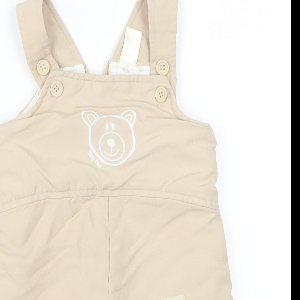 Tiny Ted Baby Beige   Romper One-Piece Size 3-6 Months  - Bear