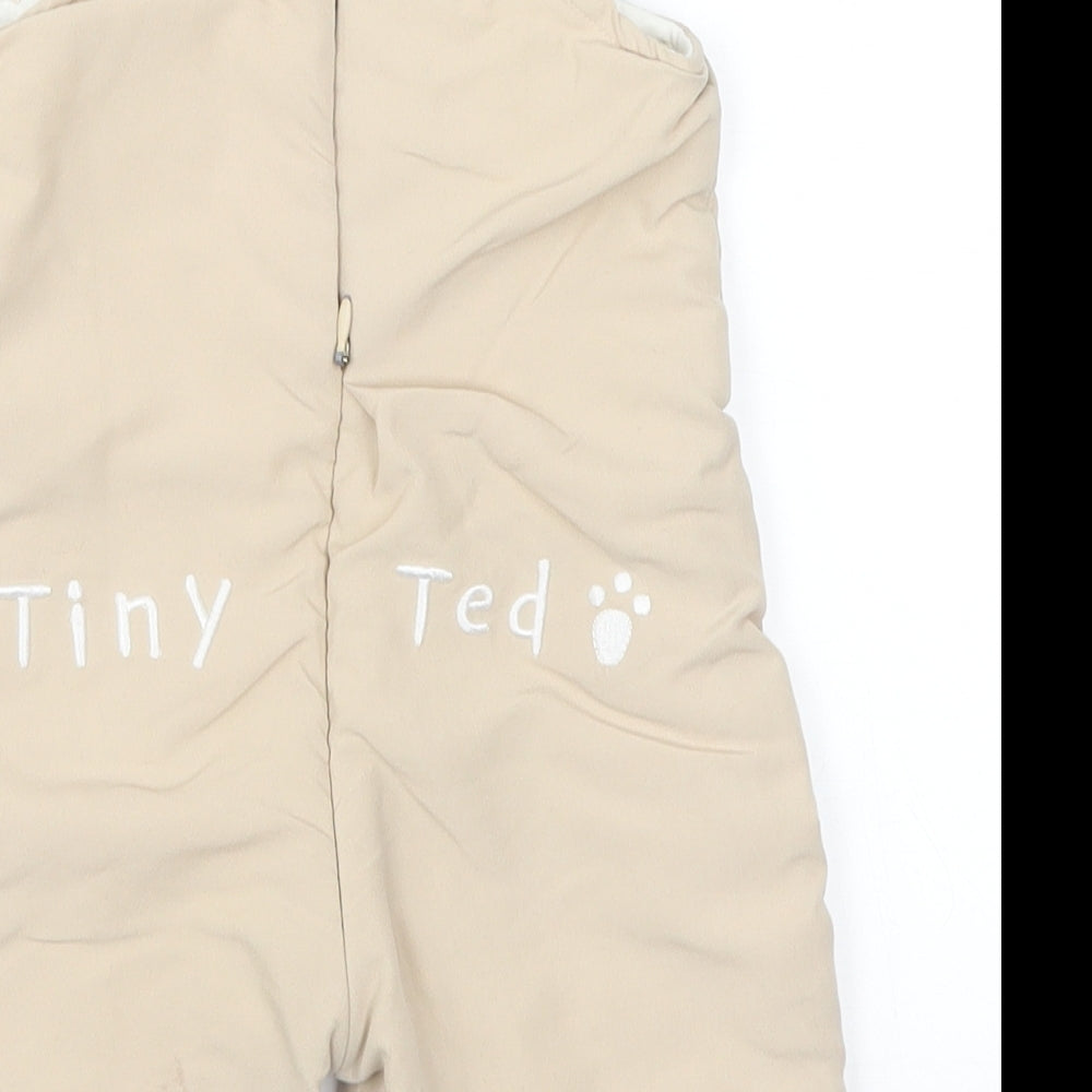Tiny Ted Baby Beige   Romper One-Piece Size 3-6 Months  - Bear