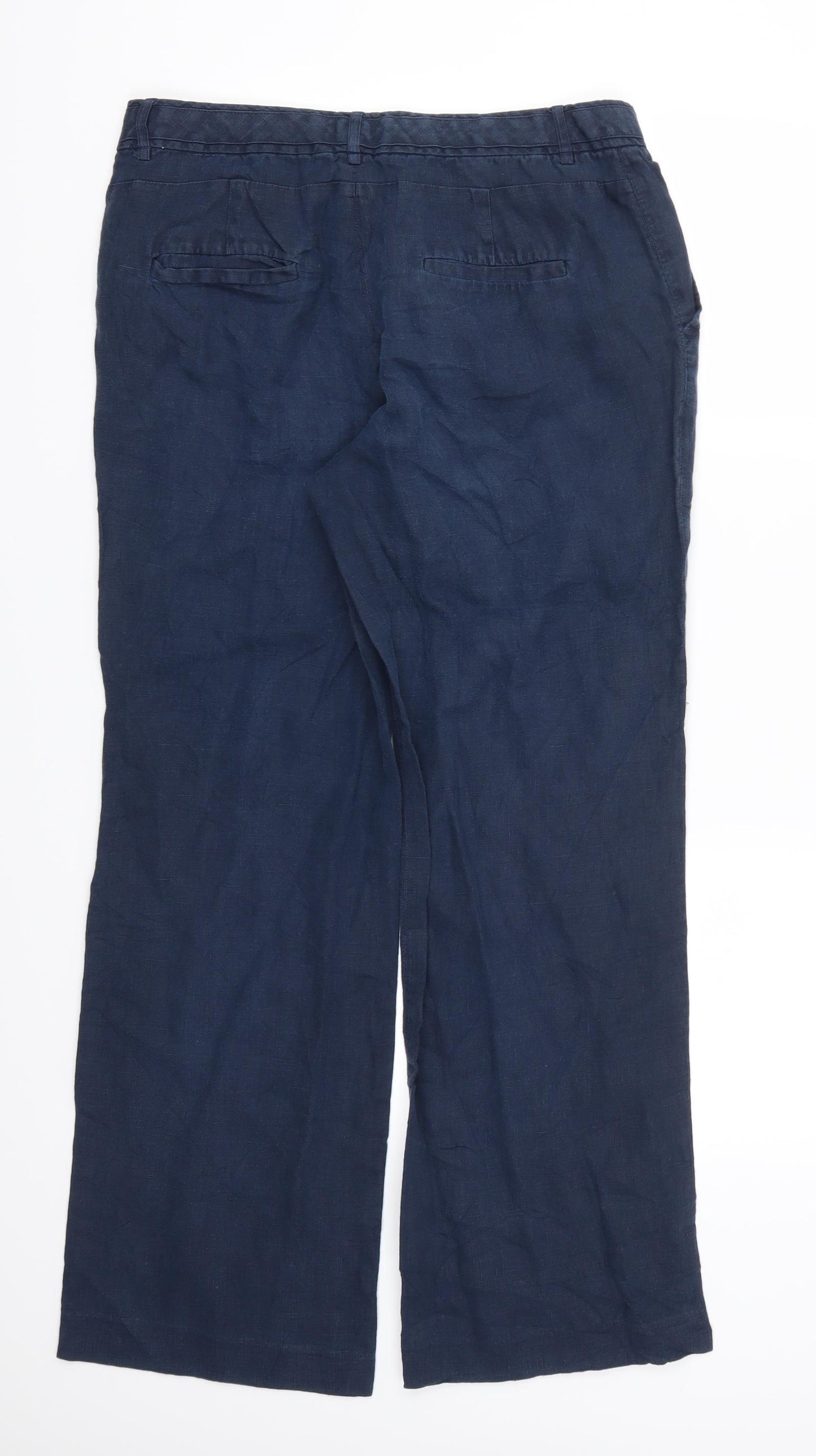 Monsoon Womens Blue   Trousers  Size 12 L29 in