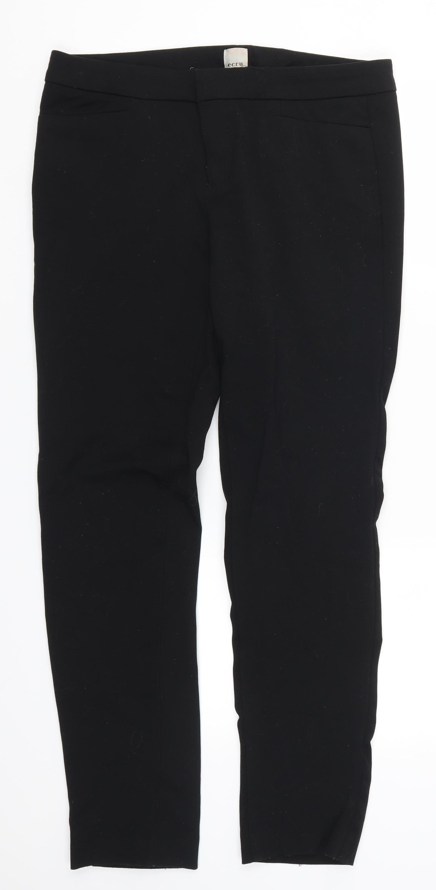 Ectu Womens Black   Trousers  Size 12 L28 in