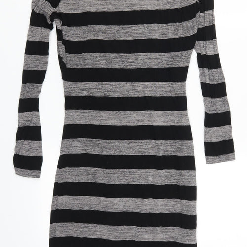 Linea Womens Grey Striped  Bodycon  Size 8