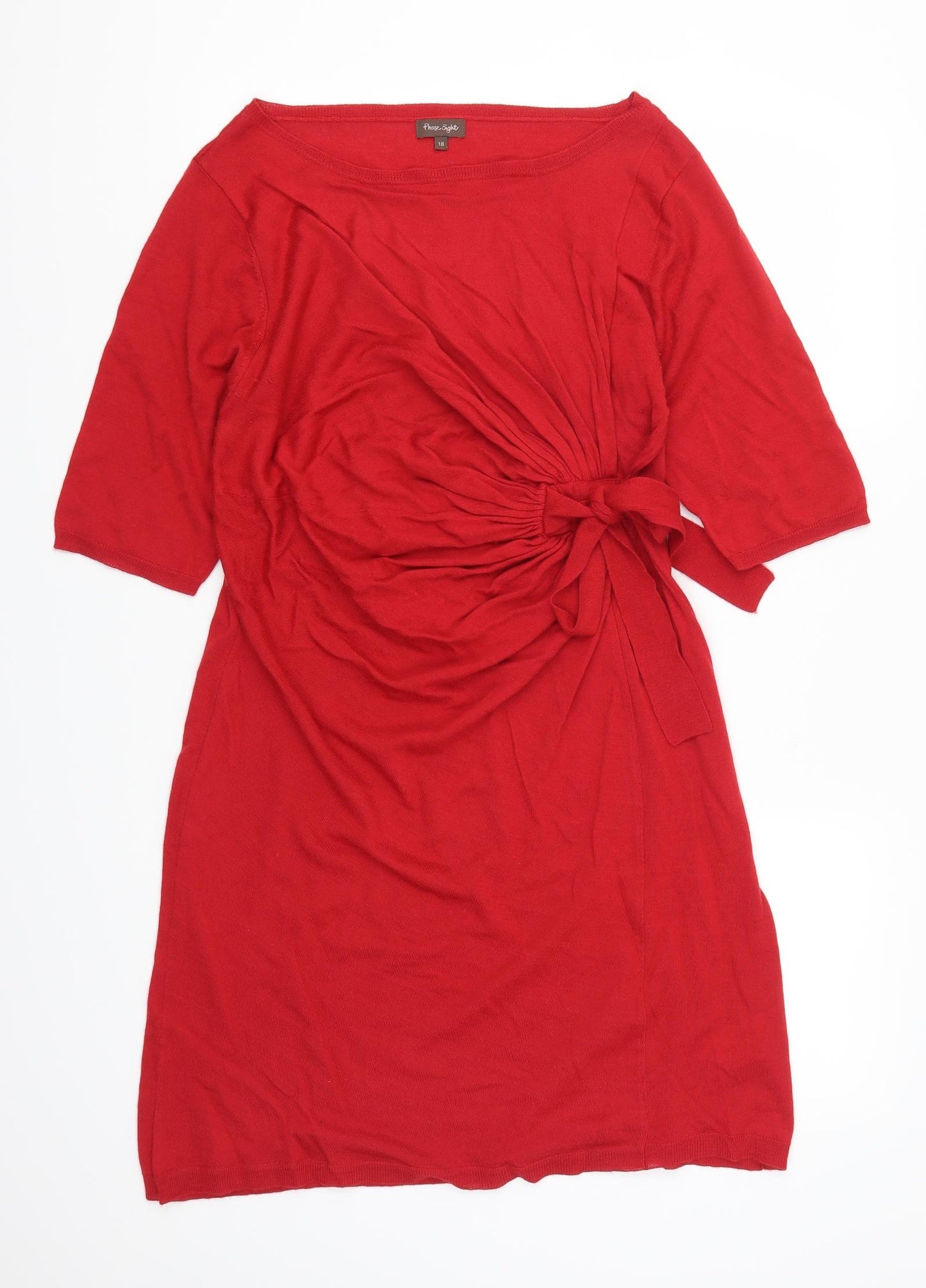 Phase Eight Womens Red   Jumper Dress  Size 18