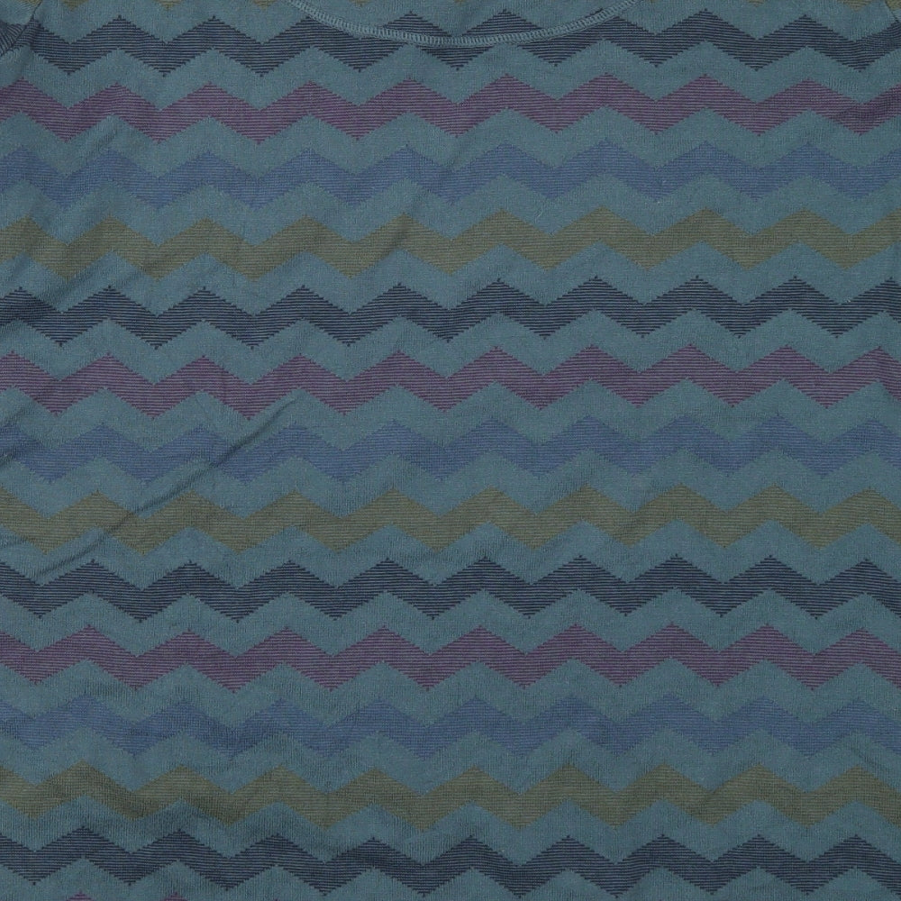 Preworn Womens Blue Geometric  Pullover Jumper Size XL  - Zig Zag