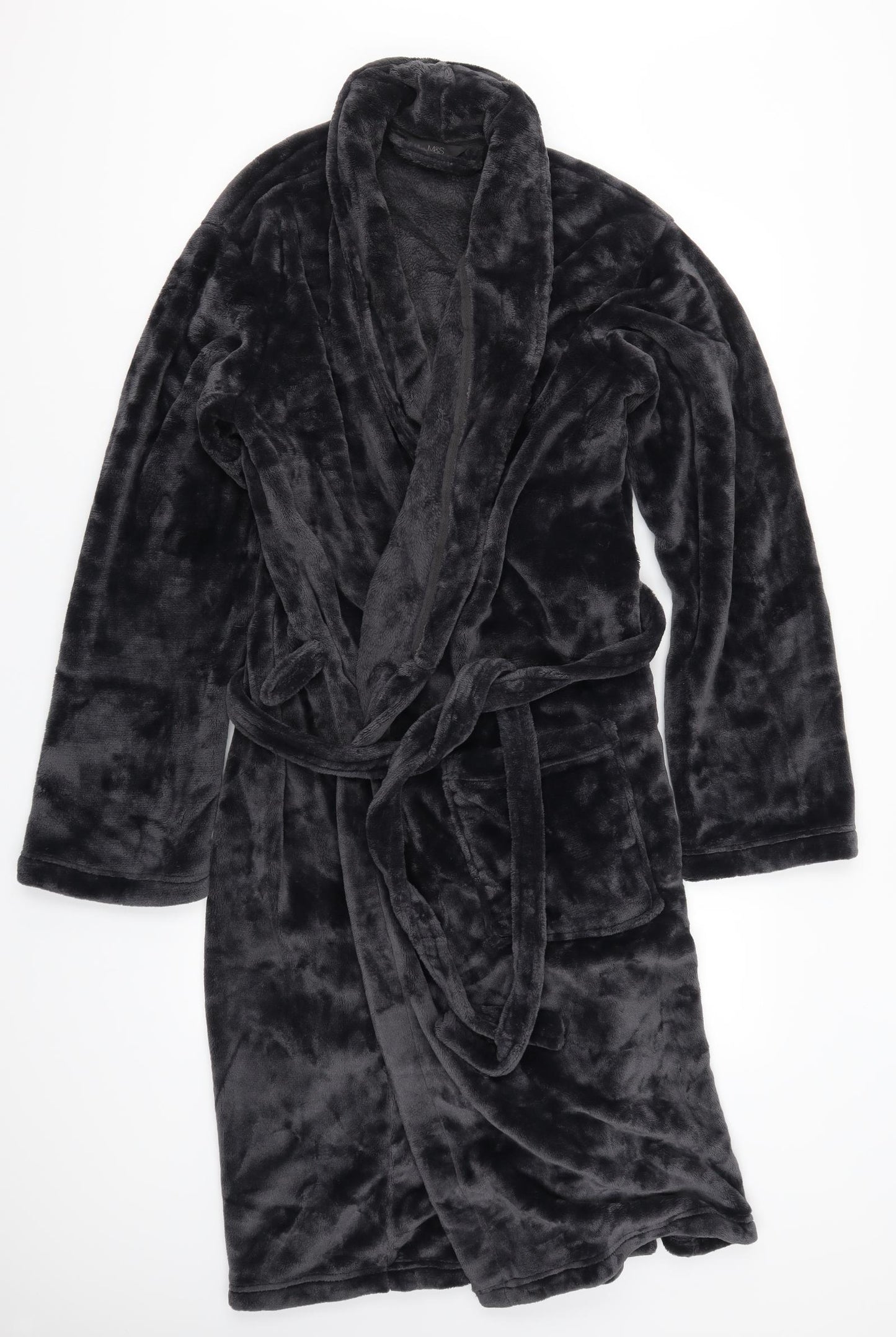 Marks and Spencer Mens Grey Solid   Robe Size L