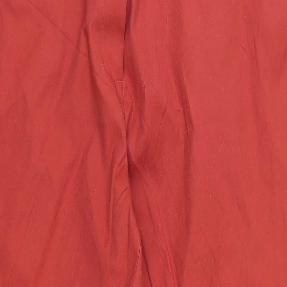 Long Tall Sally Womens Red   Cropped Trousers Size 16 L27 in