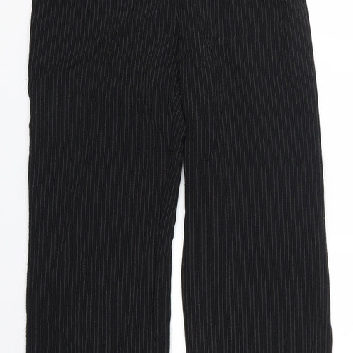 Preworn Womens Black Striped  Trousers  Size 30 in L29 in