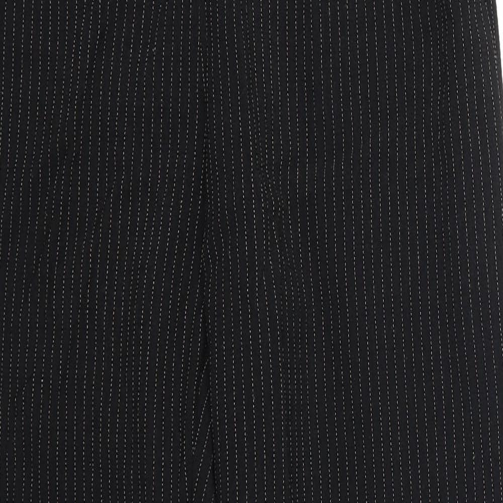 Preworn Womens Black Striped  Trousers  Size 30 in L29 in