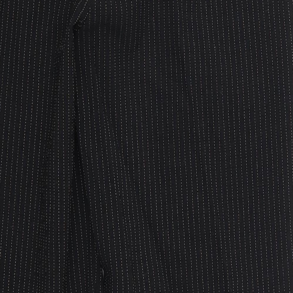 Preworn Womens Black Striped  Trousers  Size 30 in L29 in