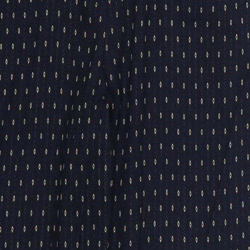 Bonmarché Womens Blue Geometric  Trousers  Size 10 L26 in