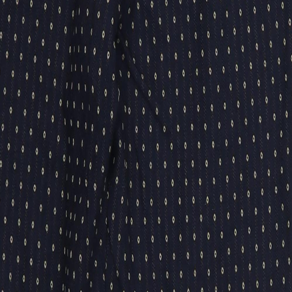 Bonmarché Womens Blue Geometric  Trousers  Size 10 L26 in