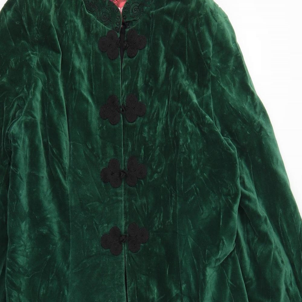 Nomads Womens Green Floral  Overcoat Coat Size L