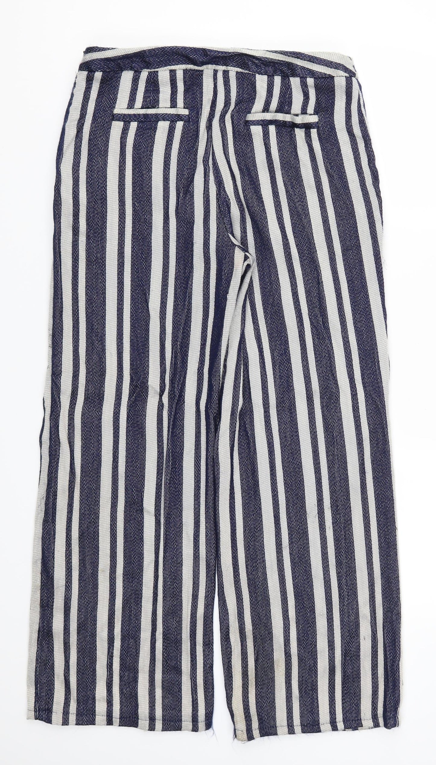 Finery Womens Blue Striped  Trousers  Size 12 L26 in