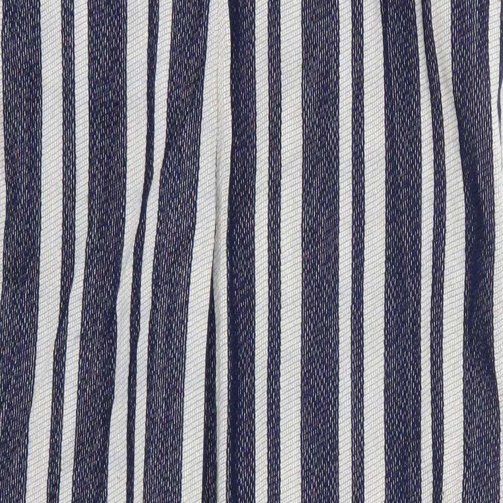 Finery Womens Blue Striped  Trousers  Size 12 L26 in