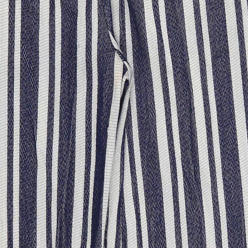 Finery Womens Blue Striped  Trousers  Size 12 L26 in