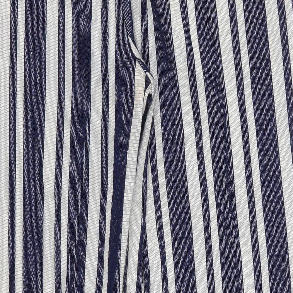 Finery Womens Blue Striped  Trousers  Size 12 L26 in