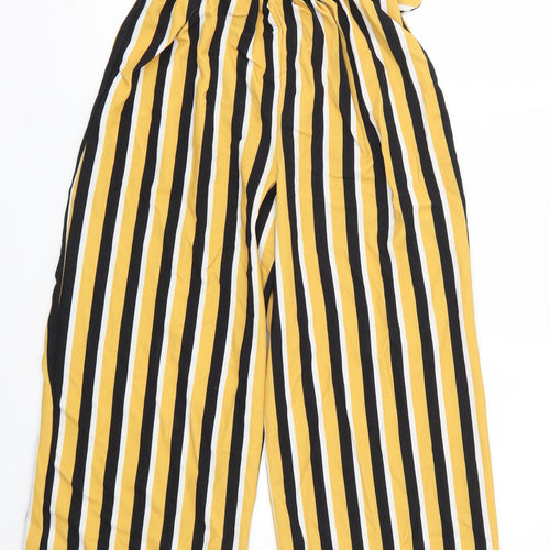 New Look Girls Yellow Striped  Cropped Trousers Size 14-15 Years