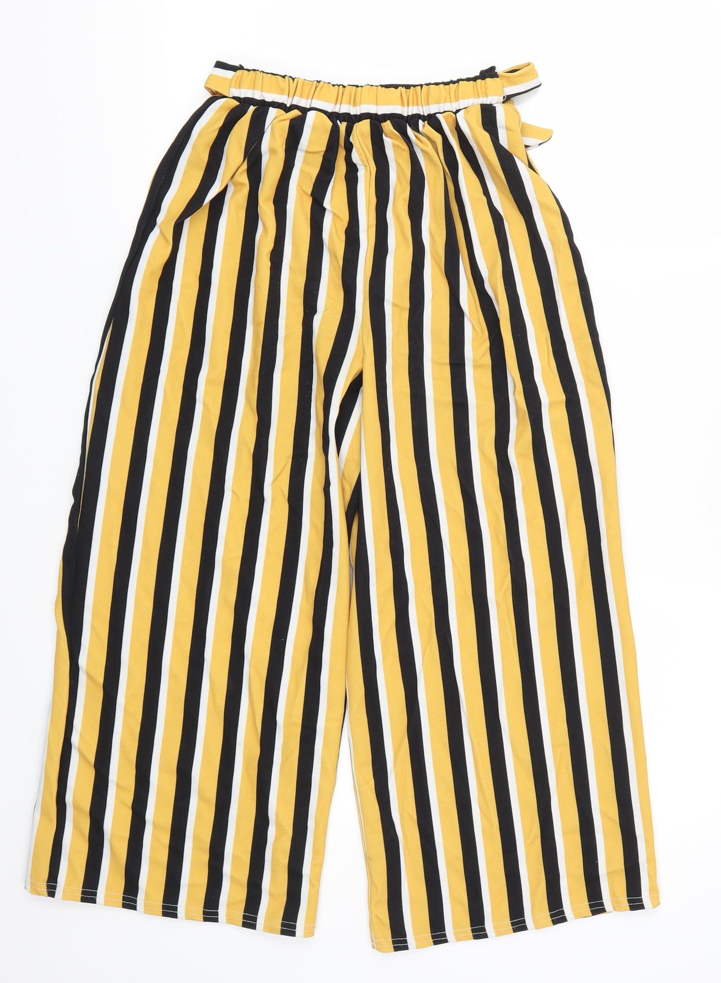 New Look Girls Yellow Striped  Cropped Trousers Size 14-15 Years