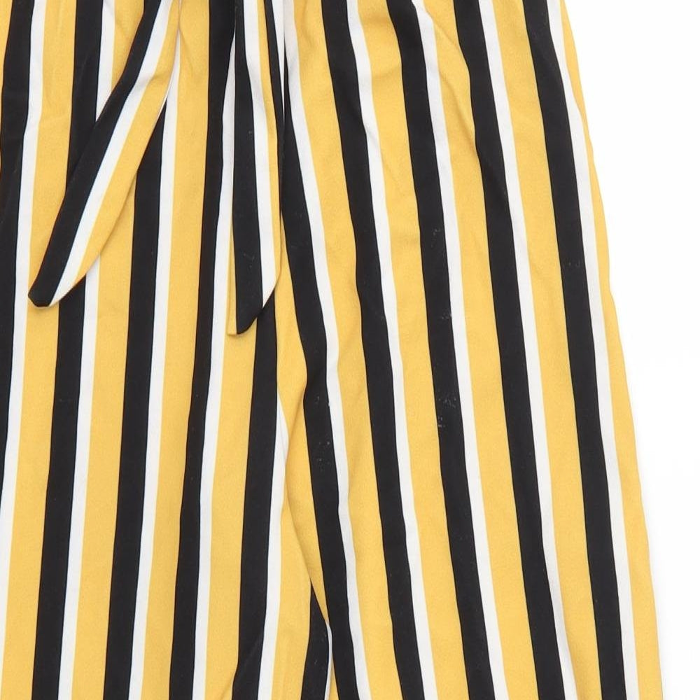 New Look Girls Yellow Striped  Cropped Trousers Size 14-15 Years
