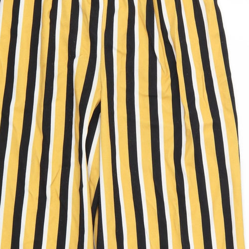 New Look Girls Yellow Striped  Cropped Trousers Size 14-15 Years