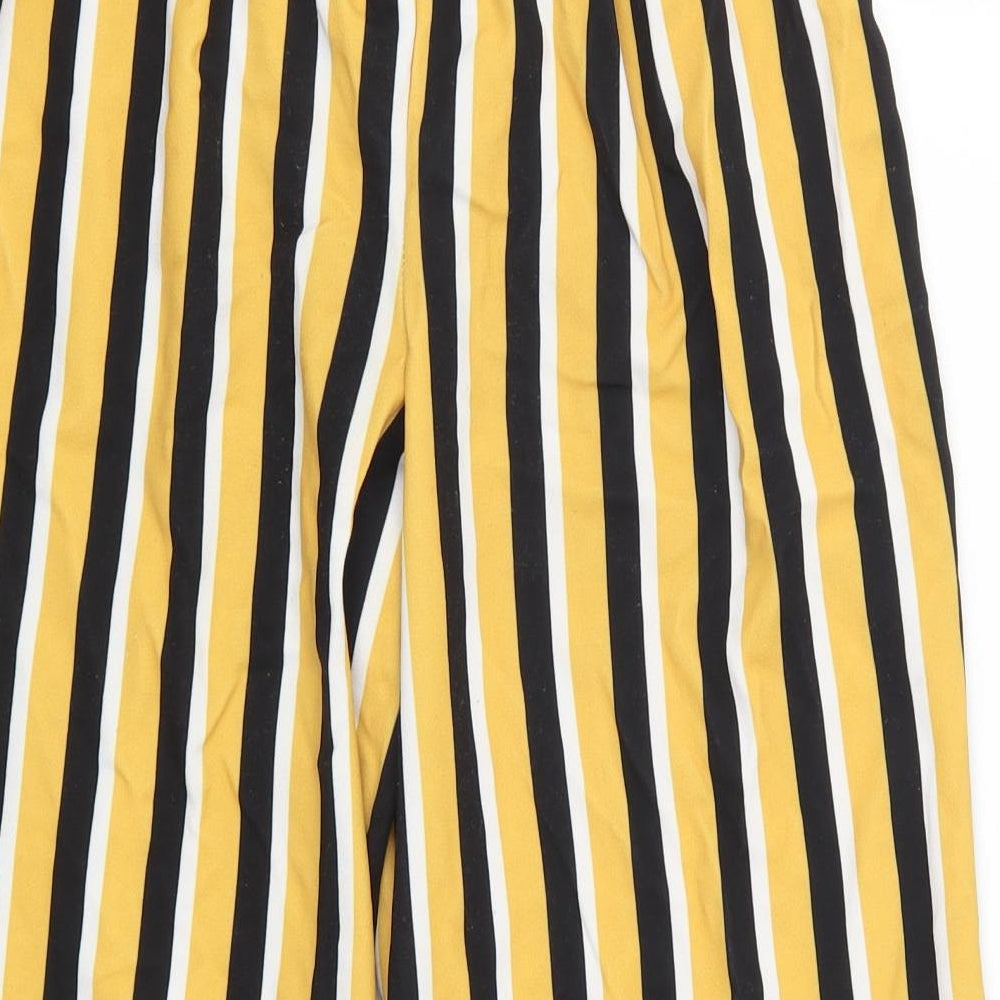 New Look Girls Yellow Striped  Cropped Trousers Size 14-15 Years