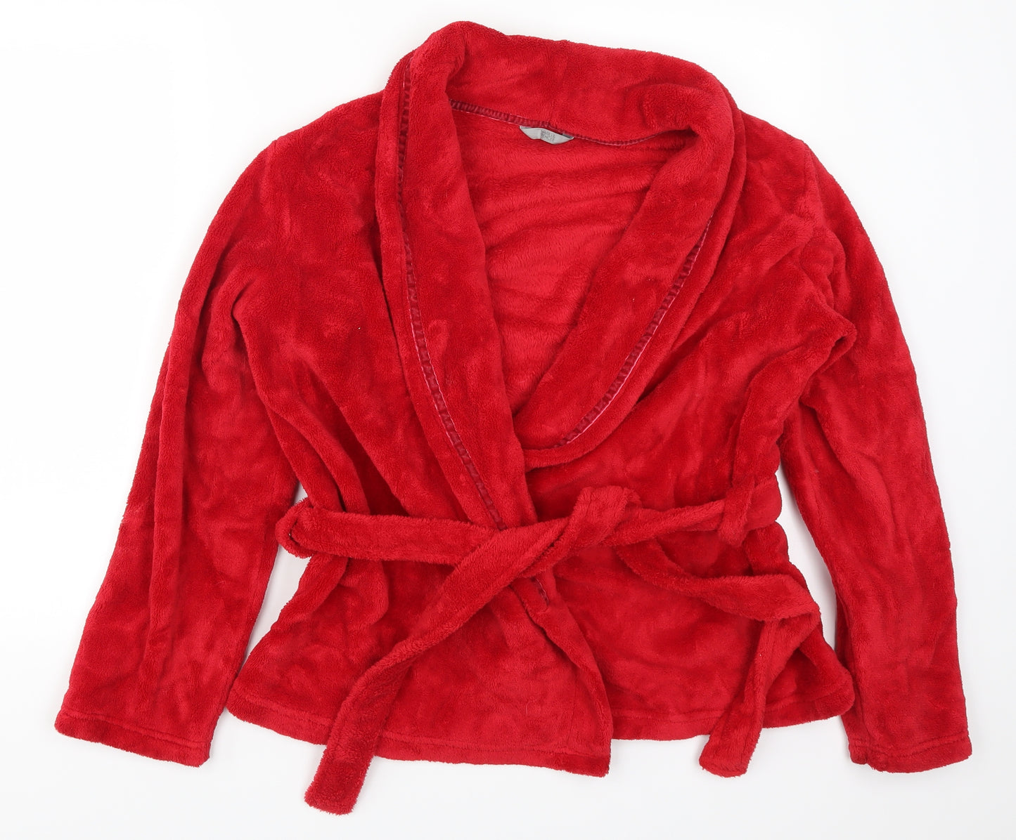 Marks and Spencer Womens Red Solid  Kimono Robe Size 12