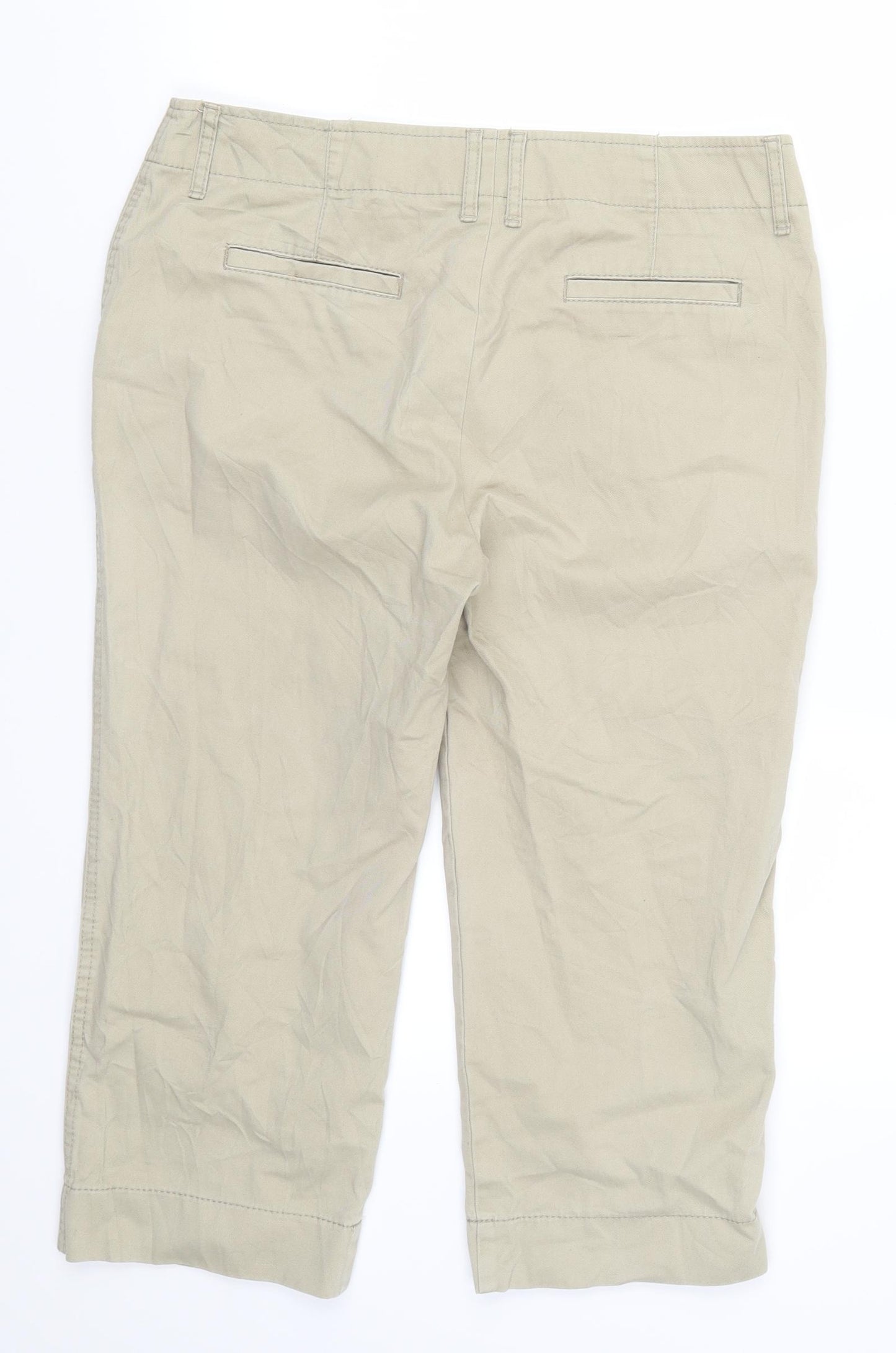 Marks and Spencer Womens Beige   Cropped Trousers Size 12 L20 in
