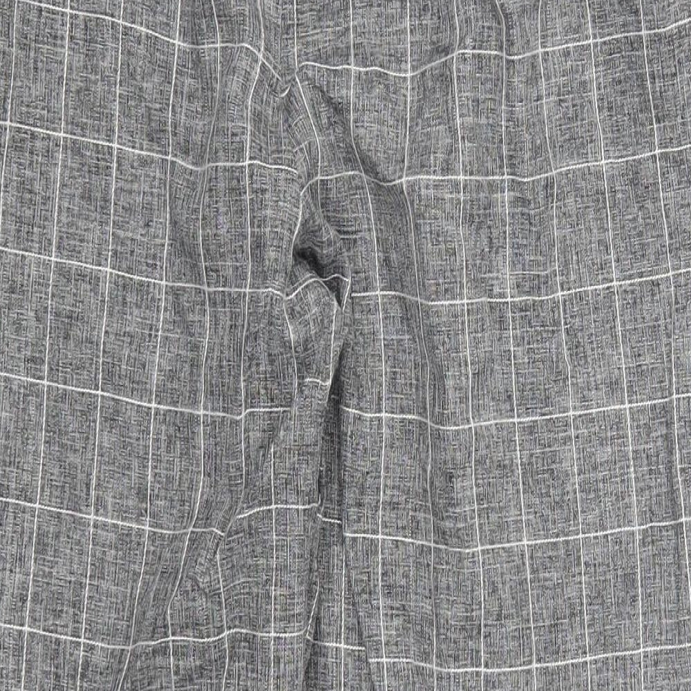 Primark Womens Grey Check  Trousers  Size 18 L26 in