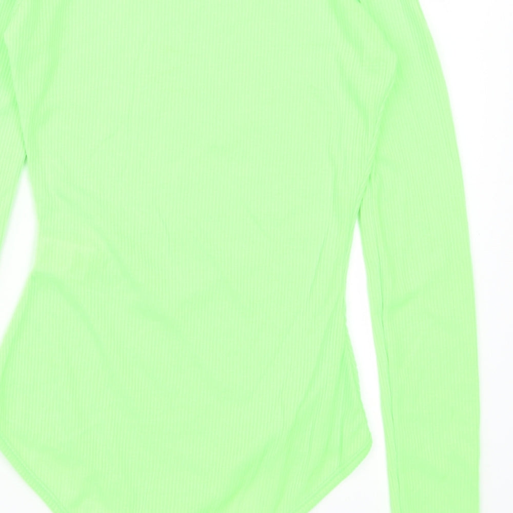 Boohoo Womens Green   Bodysuit One-Piece Size 6