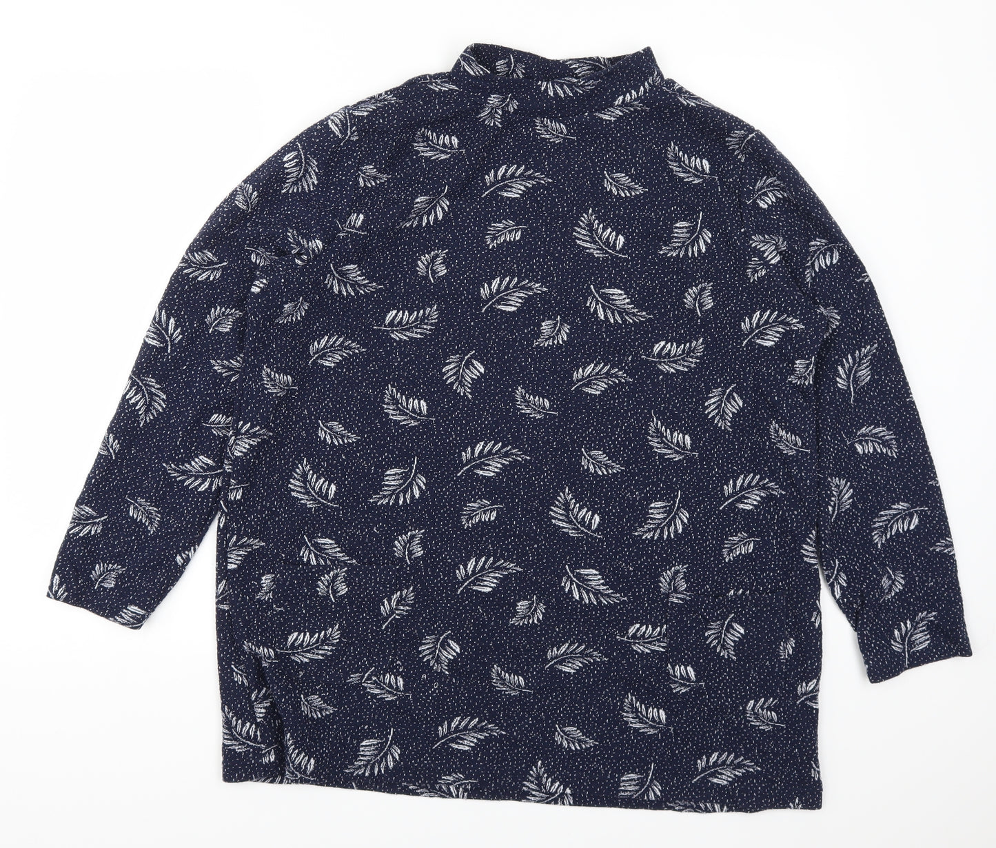 Isle Womens Blue   Pullover Sweatshirt Size 18  - Feather Print