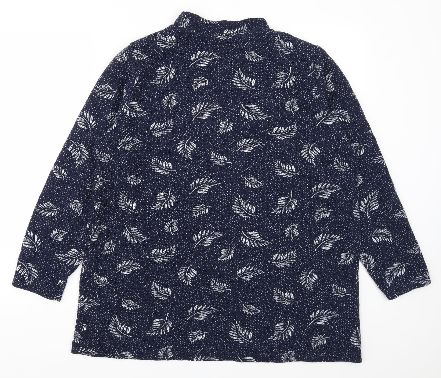 Isle Womens Blue   Pullover Sweatshirt Size 18  - Feather Print