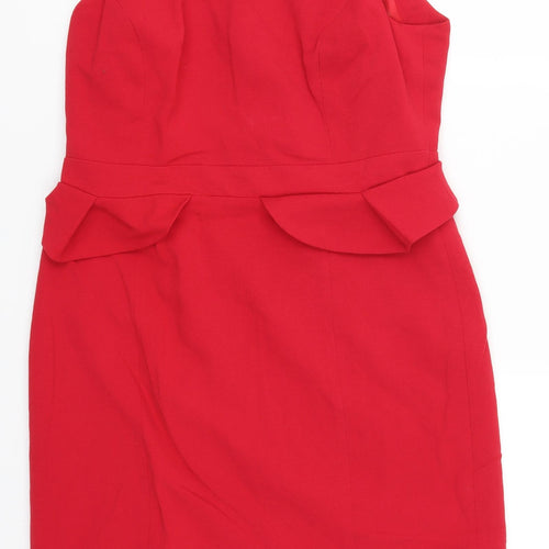 Papaya Womens Red   Pencil Dress  Size 14