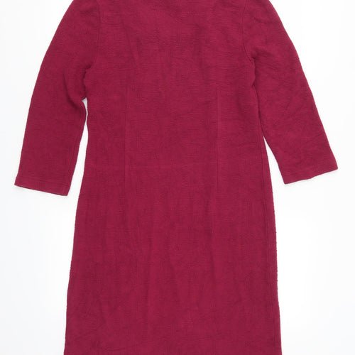 Adini Womens Pink Geometric  T-Shirt Dress  Size L