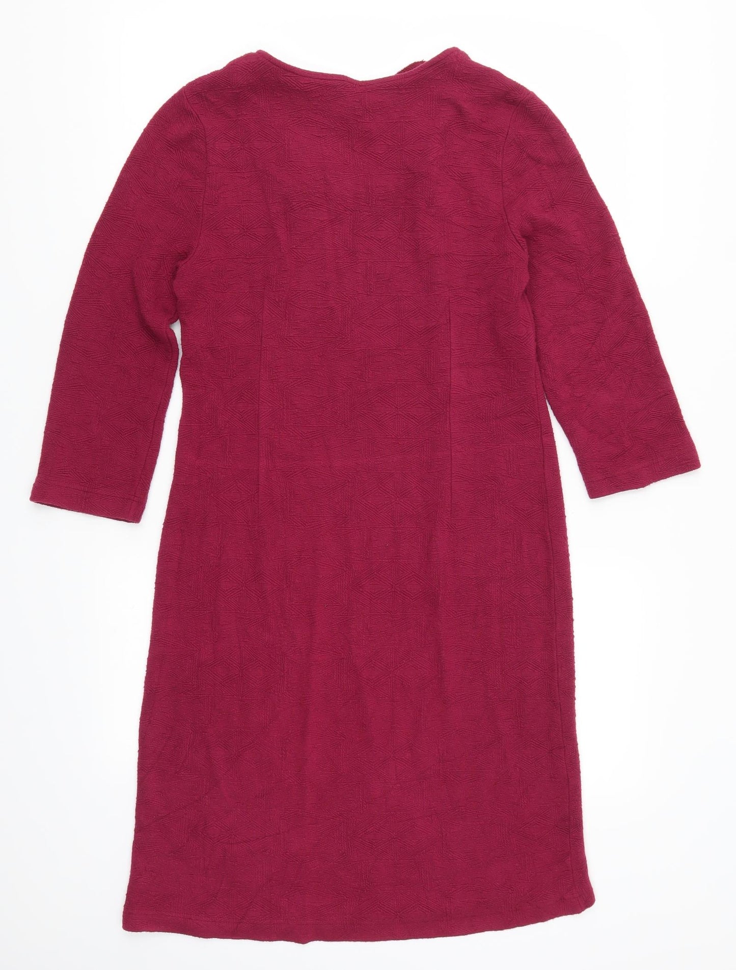 Adini Womens Pink Geometric  T-Shirt Dress  Size L