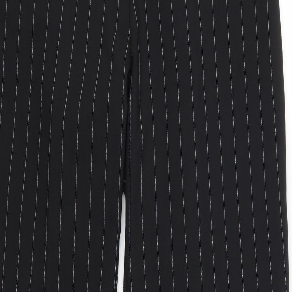 Select Womens Black Striped  Trousers  Size 12 L31 in
