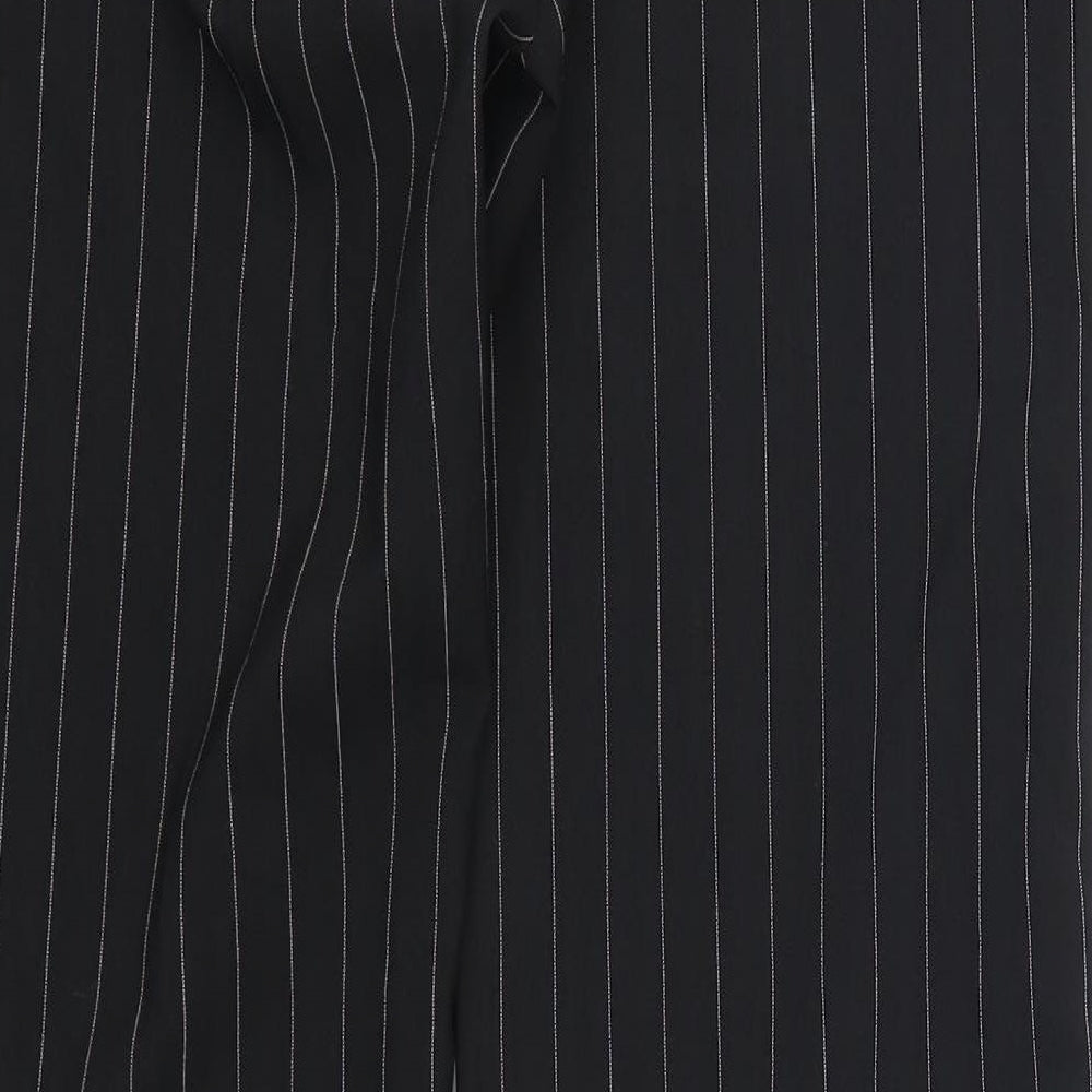 Select Womens Black Striped  Trousers  Size 12 L31 in