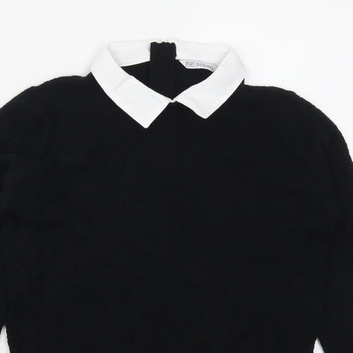 F&F Girls Black   Pullover Jumper Size 11-12 Years