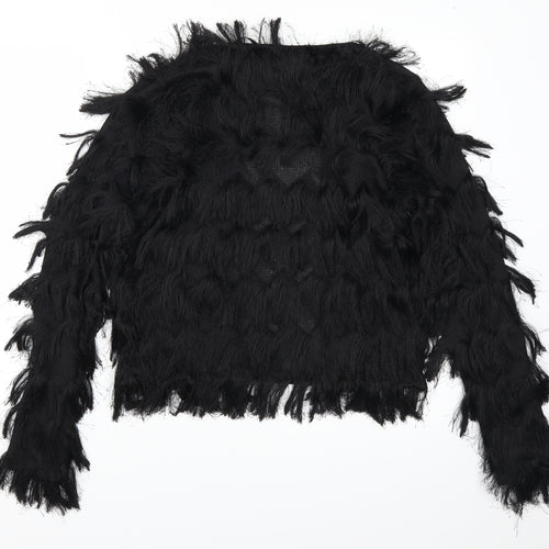 Primark Womens Black   Cardigan Jumper Size 10  - Fluffy