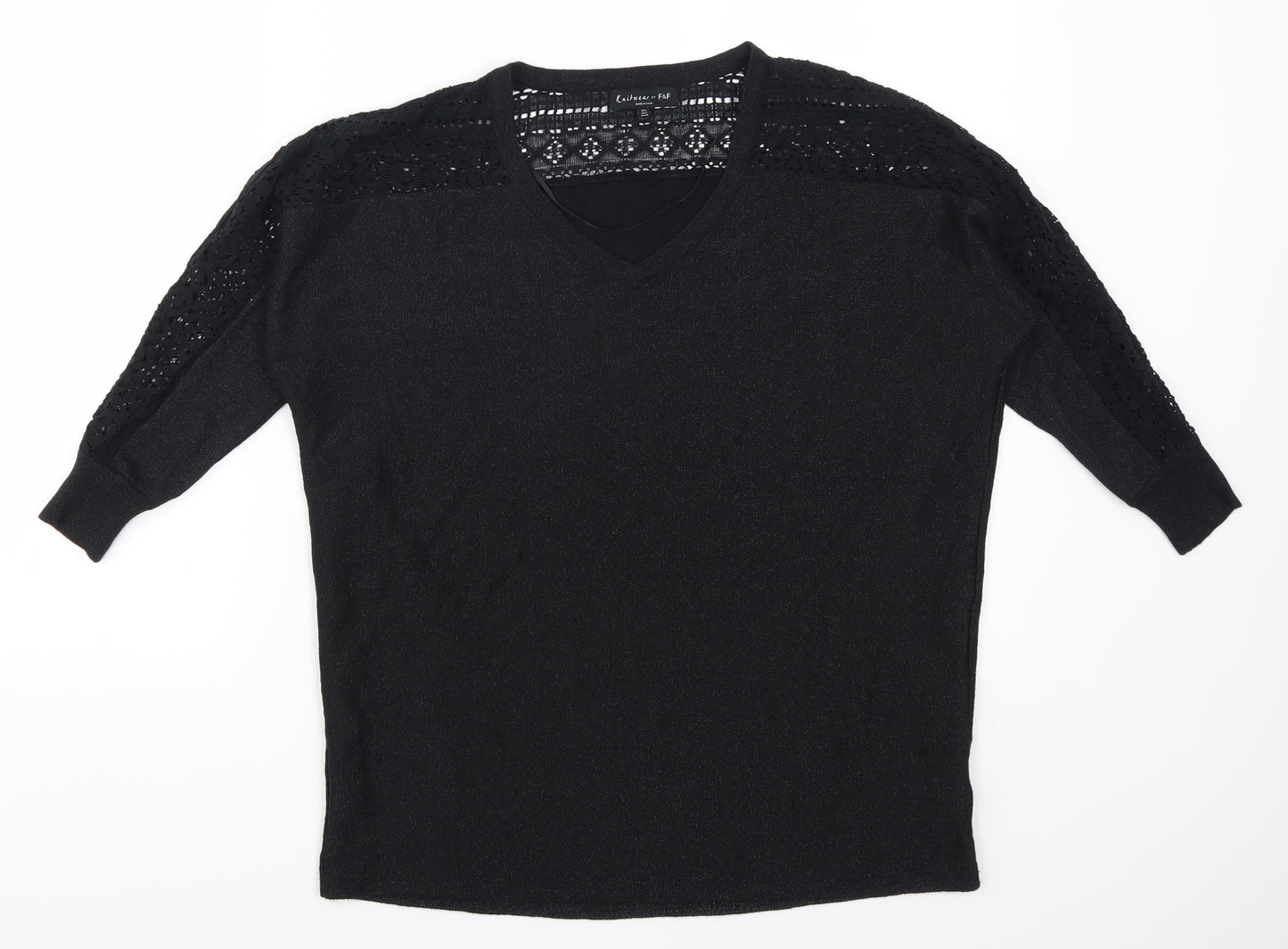 F&F Womens Black   Pullover Jumper Size 6