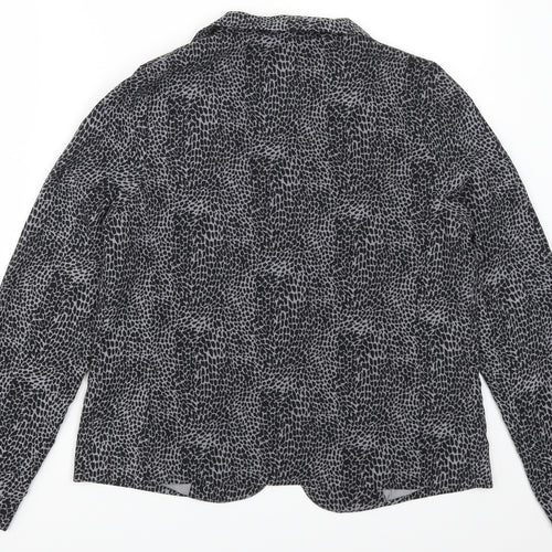 George Womens Grey Animal Print  Jacket  Size 12